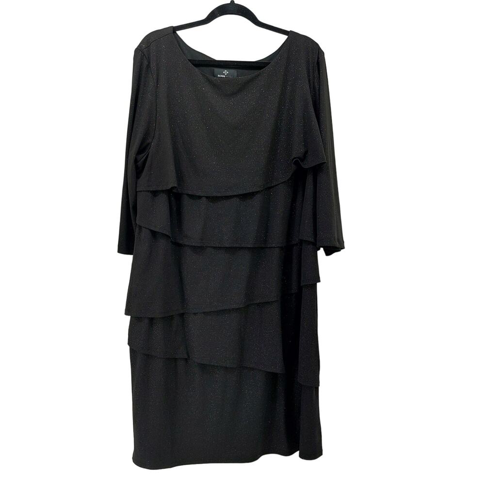 Ronni Nicole Black Layered Mini Dress